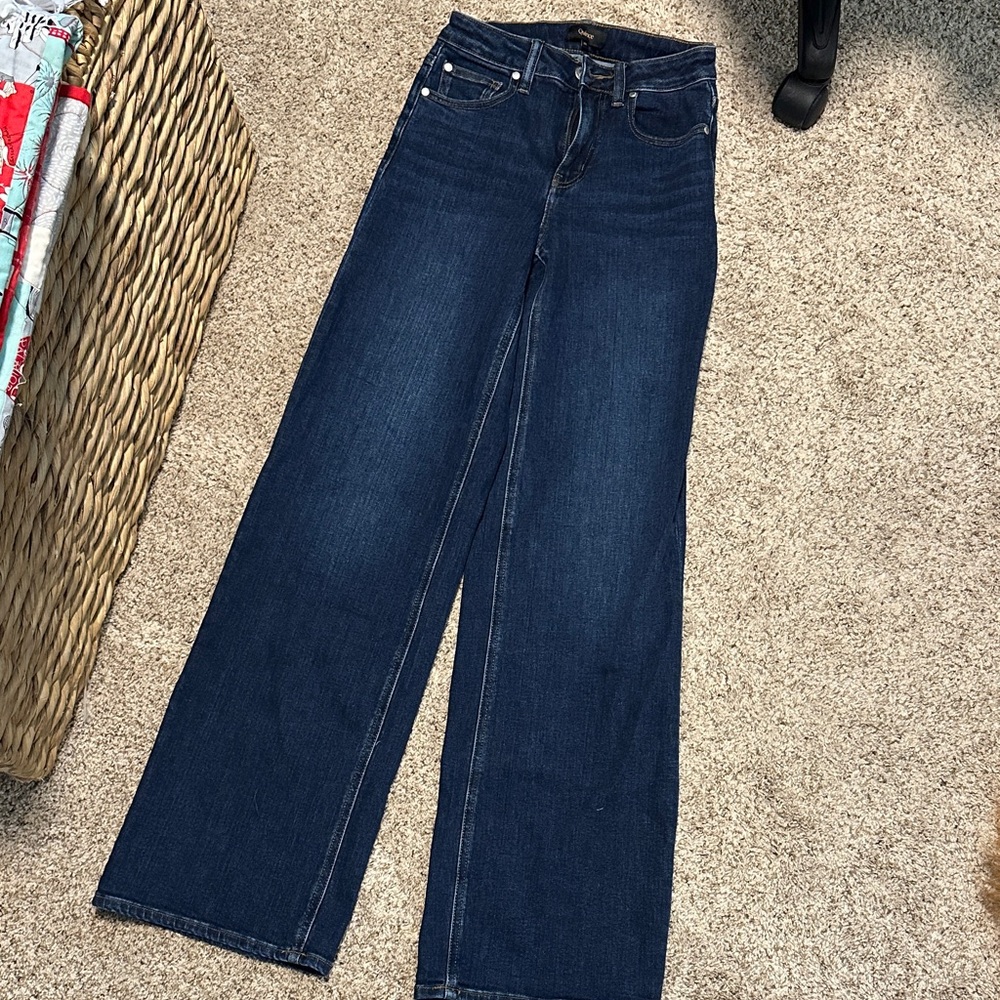 Quince Women's Dark Blue Wide Leg Jeans